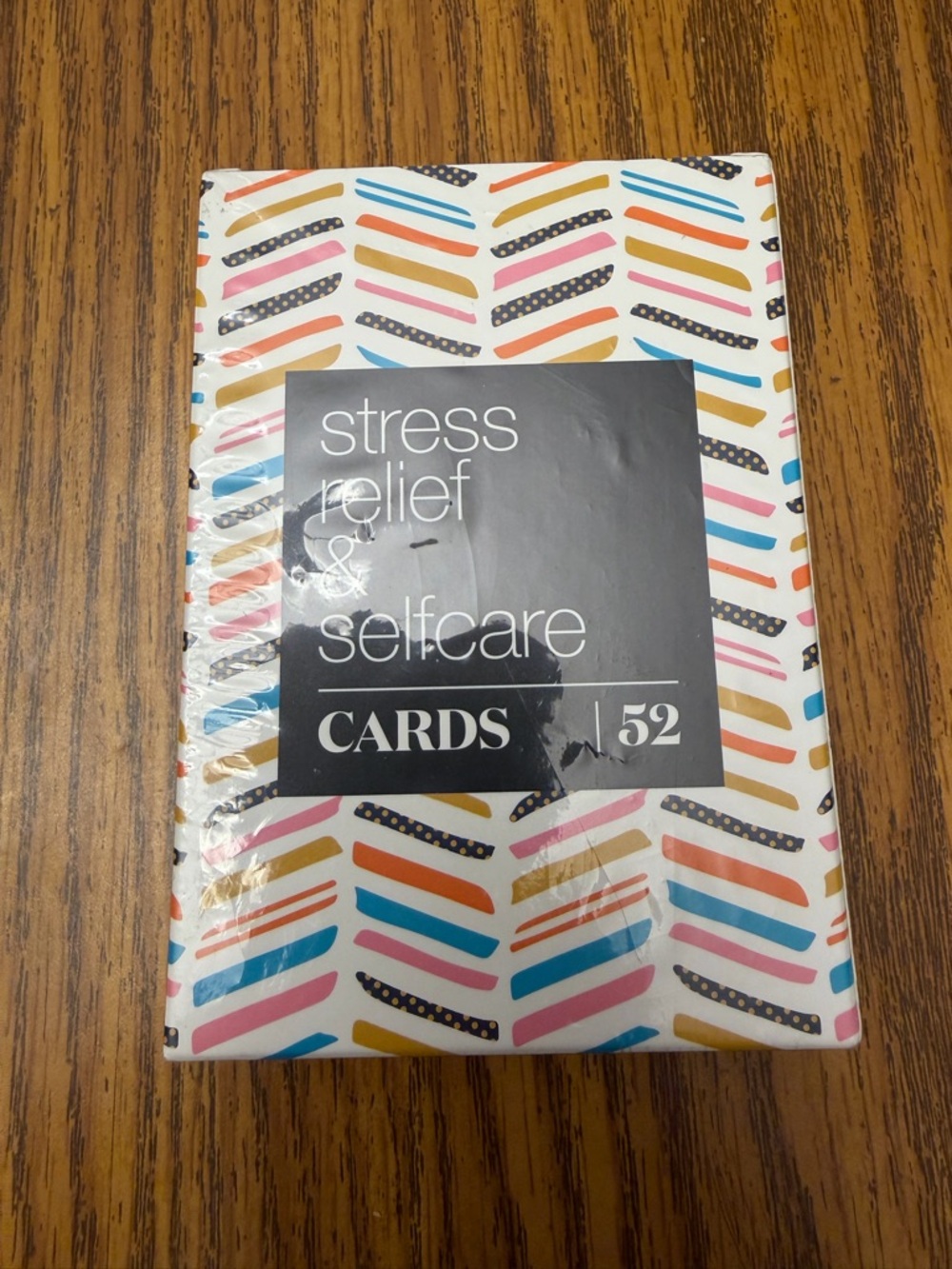 Stress Relief & Self-Care Cards — White with Multicolor Accents